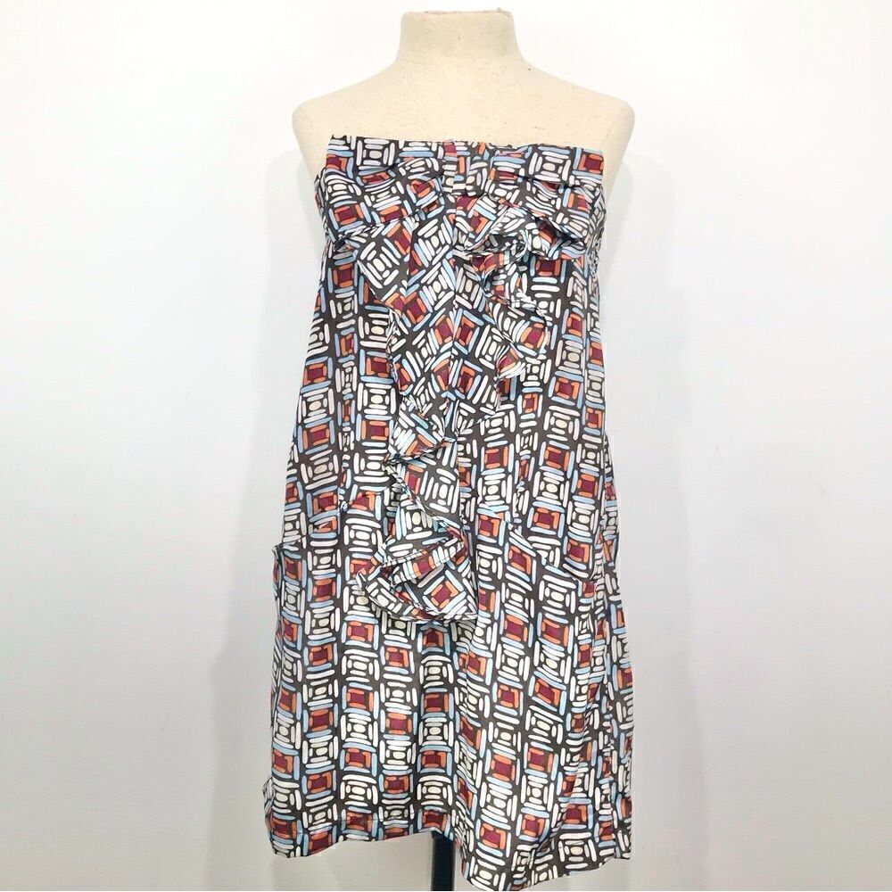 Anthropologie Muche Et Muchette IRIS Geometric Bow Bodice Mini Tunic Dress